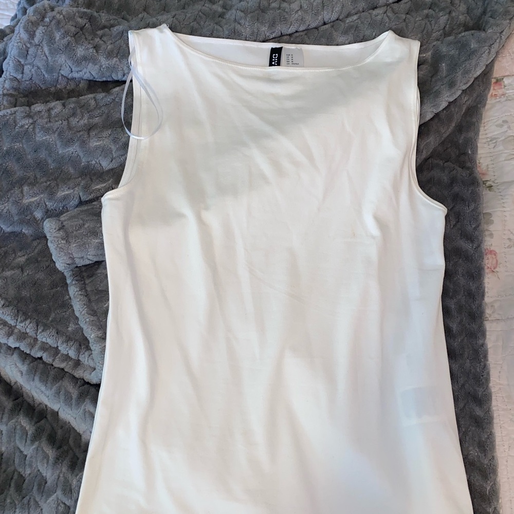 White H&M boatneck top